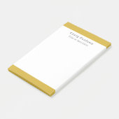 Serif Font Simple Professional Plain Gold White Post-it Klebezettel (angewinkelt)