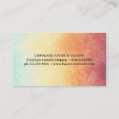 Serif Monogramm | Farbige Abstrakte Textur Visitenkarte (Rückseite)
