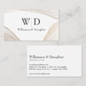 Serif Monogramm | Hintergrund für Grafiken Visitenkarte (Vorne/Hinten)