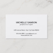 Serif | Monogramm | Light Blue Visitenkarte (Rückseite)