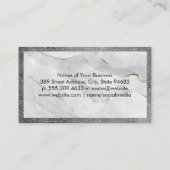 Serif Monogramm | Marmorleder Lux Visitenkarte (Rückseite)