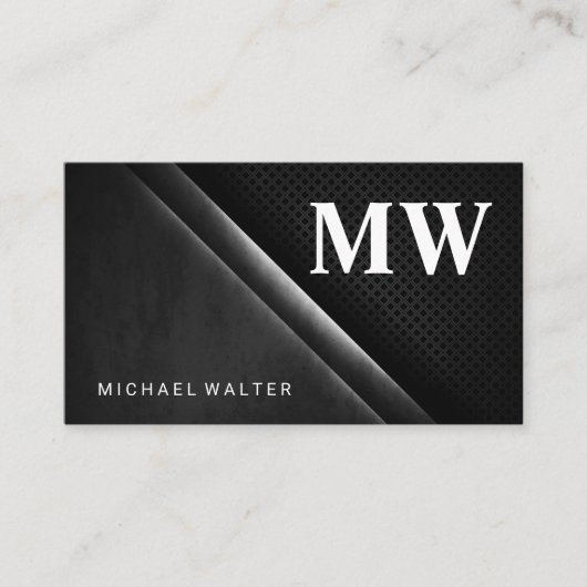 Serif Monogramm | Monogramm Visitenkarte (Vorderseite)