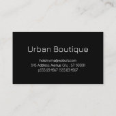 Serif Monogramm | Schwarze Sleek Textur Visitenkarte (Rückseite)