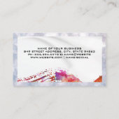 Serif Monogramm | Wasserfarbe gebürstet Visitenkarte (Rückseite)