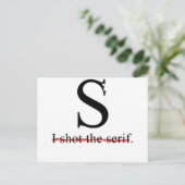 Serif Postkarte (Stehend Vorderseite)