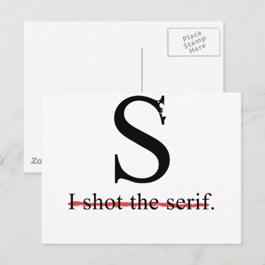 Serif Postkarte (Vorne/Hinten)