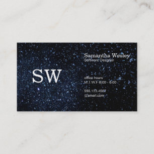 Serif-Schrift Monogramm-Variation / Nachthimmel Visitenkarte