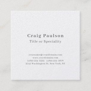 Serif-Schriftart Einfach Professionell Einfach Pre Quadratische Visitenkarte