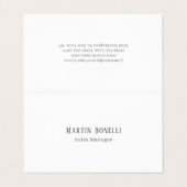 Serif-Schriftart Klassisch Einfach Professionell L Visitenkarten (Außenseite Aufgefaltet)