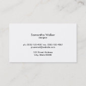 Serif Typ 2 Visitenkarte (Rückseite)