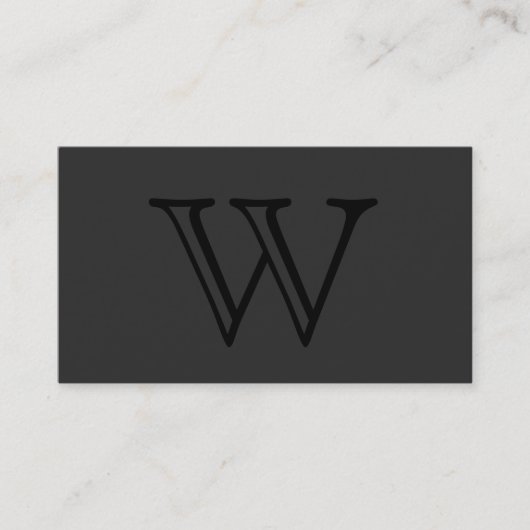 Serif-Typ Monogramm Visitenkarte (Vorderseite)