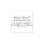 Serif- und Script-Hochzeiten-Rücksendeadresse Gummistempel (Prägung)
