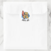 Serif-Up Funny Schriftart Type Puffer Runder Aufkleber (Tasche)