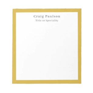 Serifenschrift einfach professionell schlicht Gold Notizblock