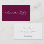 Serifentyp 2 (Plumabergrund) Visitenkarte (Vorne/Hinten)