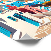 Serifos Greece Travel Art Vintag Illustration Poster (Ecke)