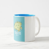 Serifos Griechisch Map Illustriertes Reiseplakat Zweifarbige Tasse (VorderseiteRechts)