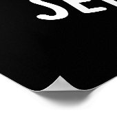 Serifs Up Funny Schriftart Type Puff Dark BG Poster (Ecke)