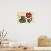 Seringapatam Hollyhock Botanische Illustration Poster (Küche)