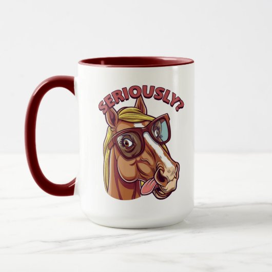 Seriös Coole Pferde-Tasse - Funny & Stylish Coffee Tasse (Links)