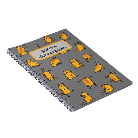 Seriös Funny Yoga Cats Notizblock (Rechte Seite)