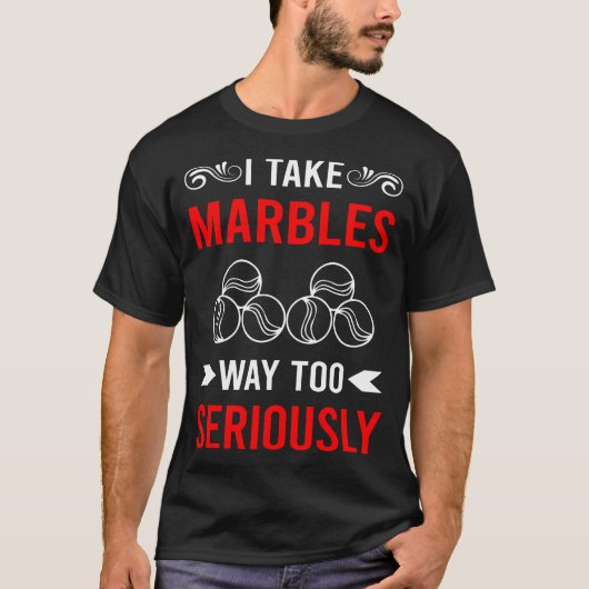 Seriös marmorierte Murmeln T-Shirt (Vorderseite)
