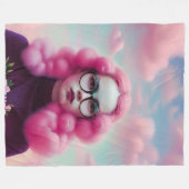 Seriös rosa Haare Fleecedecke (Vorderseite (Horizontal))