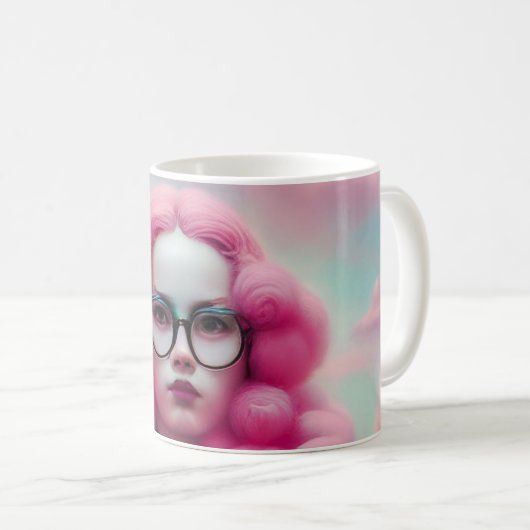 Seriös rosa Haare Kaffeetasse (VorderseiteRechts)