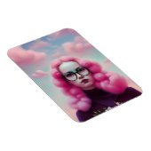 Seriös rosa Haare Magnet (Rechte Seite)