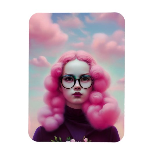 Seriös rosa Haare Magnet (Vertikal)