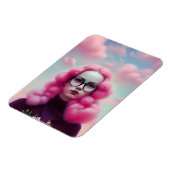 Seriös rosa Haare Magnet (Linke Seite)