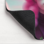 Seriös rosa Haare Mousepad (Ecke)