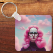 Seriös rosa Haare Schlüsselanhänger (Vorderseite)