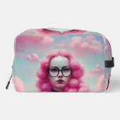 Seriös rosa Haare Waschbeutel (Rückseite)