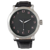 Seriös schwarze rückwärtige Uhr