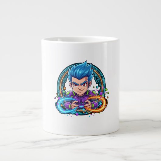 Seriös wegen lustigem Gaming Jumbo-Tasse (Vorderseite)