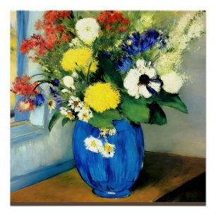 Seriöse Blumen-Vase-Kunst Poster
