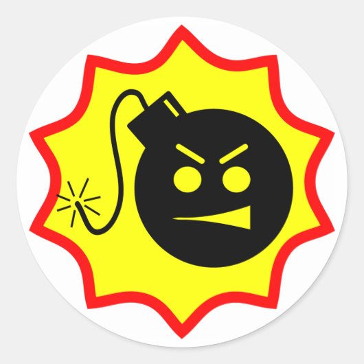 Seriöse Bombenkleber Runder Aufkleber (Vorderseite)