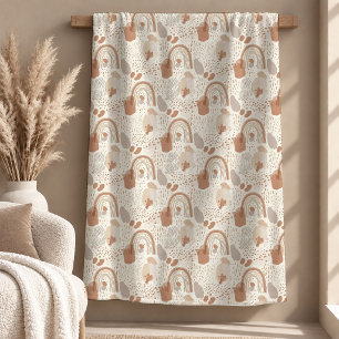 Seriöse Braunbeige Regenbogen-Decke Home Art Fleecedecke