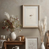 Seriöse Haussperling-Aquarell-Kunst Poster