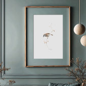 Seriöse Haussperling-Aquarell-Kunst Poster