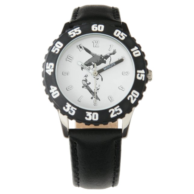 Seriöse Luft - Skateboarder Armbanduhr (Vorderseite)