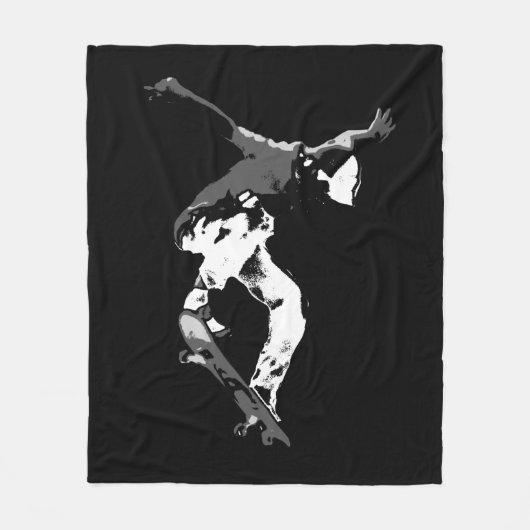 Seriöse Luft - Skateboarder Fleecedecke (Vorderseite)