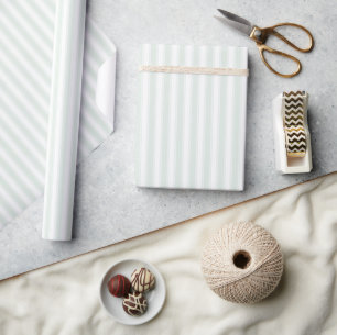 Seriöse Minze-Minimalist-Streifen Geschenkpapier