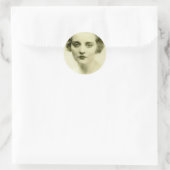 Seriöse Schönheit Runder Aufkleber (Tasche)
