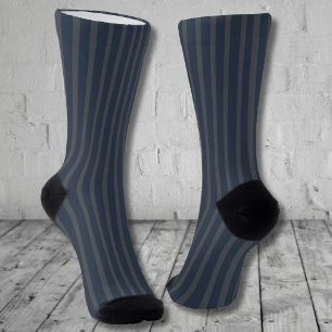 Seriöse Socken dunkelblaue Streifen