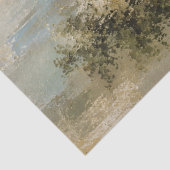 Seriöse Waldreflexions-Decoupage-Landschaft Seidenpapier (Ausschnitt)
