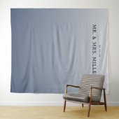 Seriöser blauer Farbverlauf Minimalist Wandteppich (Beispiel (Horizontal))