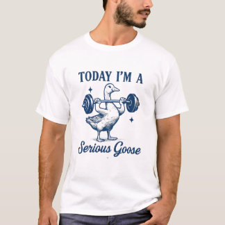 Seriöser Gänse-Funny-Animal-T - Shirt