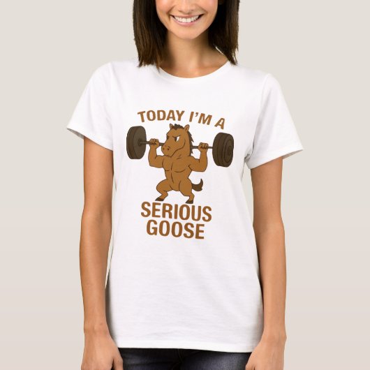 Seriöser Gänse-Funny-Animal-T - Shirt (Vorderseite)
